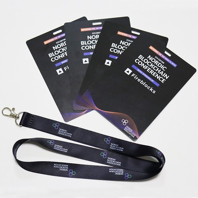 High Quality Printable Sublimation Plastic Working Printing ID Business Full Color PVC ID Card With Lanyard Set