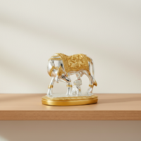 Sculpture en métal blanc poli plaqué argent, motif veau de vache, 3D, artisanale, style traditionnel, antique, moderne, art religieux sacré Jai