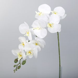 Ramo di Orchidea Artificiale 3D in Lattice con 9 Fiori per Decorazioni Casa e Matrimonio, Fiori di Orchidea Artificiali in Plastica Morbida - Product Image 6