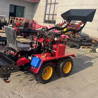 Tracteur agricole multifonctionnel 4x4 mini à quatre roues motrices, moteur diesel 25 CV, micro-tracteur de jardin