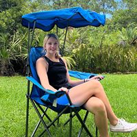 Vente en gros en extérieur de haute qualité pliable portable réglable de voyage camping pêche plage parasol chaise avec auvent