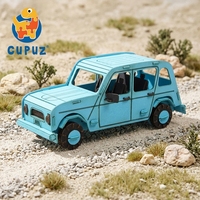 CUPUZ 3D Renault R4, Rompecabezas de Papel con Modelo de Auto, un Punto de Referencia de la Historia Automotriz Francesa, Manualidad Hecha a Mano, Juguete de Regalo para Niños y Adultos