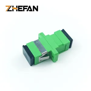 ZHEFAN Good Price Green Adaptor Simplex Fiber Coupler Sx Sc To Sc Apc Fiber Adapter For Fast Connecter