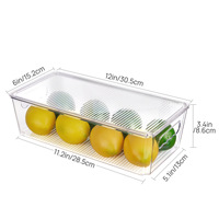 Boîte en plastique transparente pour réfrigérateur JX, rectangulaire, pour fruits et légumes, réfrigération, qualité alimentaire, empilable, rangement de cuisine