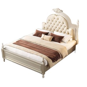 American Style Light Luxury <b>Double</b> <b>Bed</b> Solid Wood Fabric Tufted <b>Bed</b> With Storage Master Bedroom <b>Princess</b> Wedding <b>Bed</b> - Product Image 5