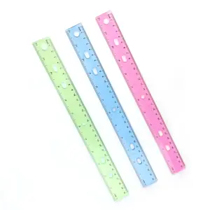 Office Desk Eco Friendly 30cm Double Sides Ruler Measuring Tools Plastic Straight Ruler Set