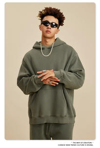 Sudaderas con Capucha Extra Grandes Unisex de Alta Calidad, con Botones, Logotipo Personalizado, Algodón Grueso, Sudadera con Capucha para Primavera - Product Image 3