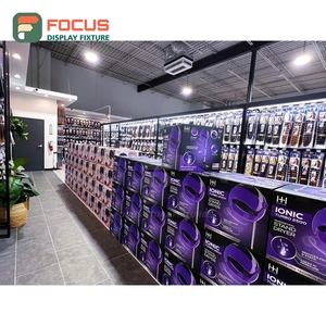 Modern Human Hair Display Rack Wall Mounted Vertical Shelf Display Store Display Rack Unit - Product Image 2