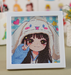 Kits de Broderie Diamant 20x20cm Colorés, Peinture sur Toile DIY à Couverture Complète, Vente en Gros, Livraison Rapide pour Cadeau et Décoration Intérieure - Product Image 4