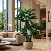 Arbre artificiel Monstera Deliciosa en PE de 180 cm, réaliste, résistant aux UV, écologique, plante moderne pour l'aménagement paysager, décoration de la maison et du bureau