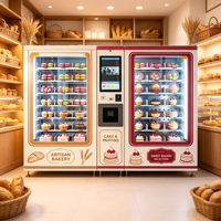 Distributeur automatique réfrigéré personnalisable de gâteaux et pâtisseries pour hôtels, complexes hôteliers et magasins de proximité