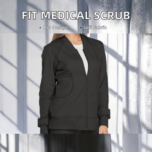Blouse médicale Fit Doctor avec tissu Spandex/Polyester, douce, respirante et au design professionnel moderne - Product Image 2