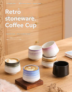 Taza de café de cerámica de alta estética, taza para compartir café por goteo, taza de café con leche, taza individual sencilla para el hogar - Product Image 2