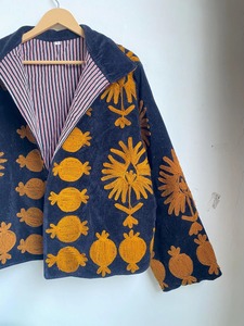 Chaqueta Casual de Terciopelo para Mujer con Bordado Suzani, Diseño Floral, Ecológica, Transpirable, para Invierno y Todas las Temporadas - Product Image 2