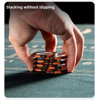 Jetons de poker multicolores en argile lavable de 13,5 g (40x3,3 mm) pour le mahjong, les jeux de cartes et les paris