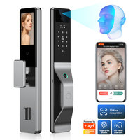 Nouvelle serrure de porte avec interphone visuel 3D à reconnaissance faciale, WiFi Tuya, double batterie et double caméra, 2026, PST-C949-1