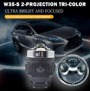 Idison W35-S Đen tri-màu kép chiếu cao beam75w thấp beam57w Sương Mù Ánh sáng 8300ml ống kính máy chiếu foglamp cho TOYOTA 3.0inch - Product Image 3