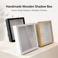 Cadres photo paysagers durables faits à la main DX Designs 8x8 8x10 10x10 12x12 pouces A4 Boîte à ombre en bois 3D avec verre de 3CM/5CM pour affichage profond