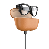 Lunettes intelligentes IA avec étui de chargement, caméra 1080P, réduction du bruit, audio Wi-Fi