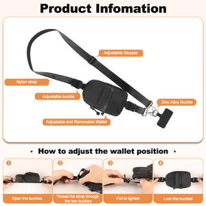 Clip and Go Strap pour téléphone avec portefeuille Bandoulière pour hommes femmes Téléphone Daypack Cross Body Sacs à bandoulière avec porte-clés - Product Image 4