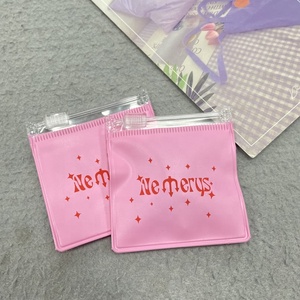 Túi biểu tượng tùy chỉnh Frosted <span class=keywords><strong>Mini</strong></span> Túi gói dây kéo túi đồ trang sức nhỏ đóng gói Nhựa PVC in Offset chấp nhận <span class=keywords><strong>Ziplock</strong></span> Matte Hồng - Product Image 6