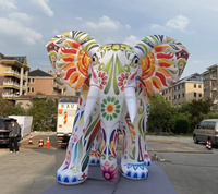 Modèle de ballon gonflable publicitaire en forme d'éléphant de dessin animé, grand éléphant gonflable