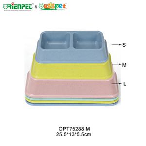 ORIENPET & OASISPET-Cuenco de bambú ecológico para mascotas, alimentador de perros al por mayor, cuenco doble, existencias listas OPT75288 M, productos para mascotas - Product Image 5