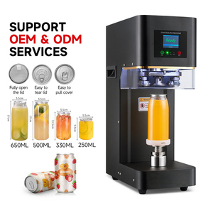 Scelleuse de canettes électrique industrielle automatique pour canettes en PET, aluminium et emballages en papier – Machine commerciale de mise en conserve de boissons, scellage à froid - Product Image 1