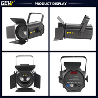 Projecteur LED COB à zoom DMX 200W dimmable, blanc chaud et froid, avec écran de protection pour scène, studio, théâtre