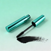 Emballage cosmétique écologique en aluminium coloré pour mascara, nouveau design, tube de mascara de 10 ml avec applicateur à brosse riche, en stock