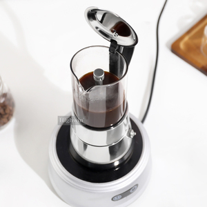 Cafetière Moka HIGHWIN en verre borosilicate et acier inoxydable - Cafetière expresso pour cuisinière - Product Image 5