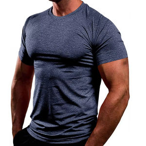 Impression personnalisée de haute qualité Design personnalisé hommes T-Shirts marque mince coton Fitness Musculation hommes Gym t-shirt - Product Image 4