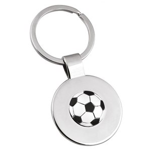 Fashionable Heart-Shaped Black and White Football Keychain <b>Resin</b> and Alloy Decorative Gift Keychains for Keys - Product Image 1