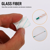 Gaine isolante en fibre de verre enduite de PVC sur mesure 2715, résistante à la chaleur et ignifuge, pour câbles 1,5 kV, protection des fils