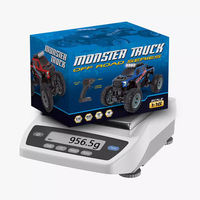 Camion RC de cascade à l'échelle 1:16, 2,4 GHz, avec lumières LED vives, batterie rechargeable, conception robuste, jouet de cascade pour enfants avec fonctions de dérive et de rotation