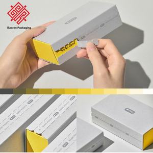 Boîte en carton d'avion à ouverture rapide haut de gamme Baoren avec languette de traction, bande adhésive détachable, écologique, recyclable, carton gris - Product Image 5