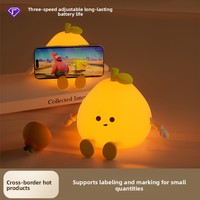 Lampe de chevet à thème dessin animé, best-seller viral, veilleuse douce en silicone pour chambre à coucher, lampe tactile pour bébé, idéale pour l'allaitement