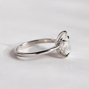 Bague de fiançailles en diamant de laboratoire CVD solitaire MaiYi <span class=keywords><strong>Platinum</strong></span> Jewelry, or blanc 14 carats / platine Pt950, diamant de laboratoire taille poire - Product Image 3