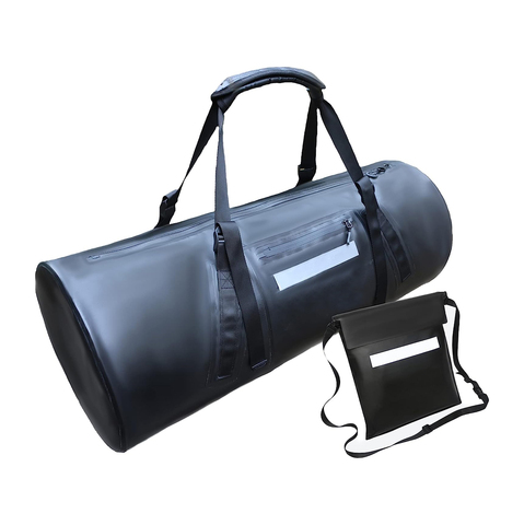 Fashion Welded Waterproof Durable TPU Weekend Travel Bag Black