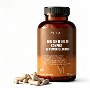 Suplemento en cápsulas de extracto compuesto de hongos, que contiene hongo melena de león, hongo reishi y extracto de hongo de corteza de abedul. - Product Image 1