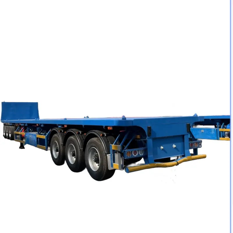 Speciale Op Maat Gemaakte 20ft 40ft Flatbed Trailer Gebruik 20ft 40ft Containers Transport Truck Trailers