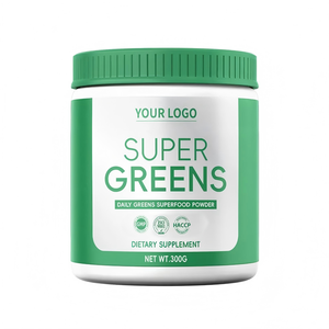 ผงซุปเปอร์กรีนส์เสริมอาหารสมุนไพรปรุงแต่งตามสั่งจากโรงงาน 300 กรัม ผงกรีนส์ออร์แกนิก รับผลิตแบบ OEM - Product Image 1