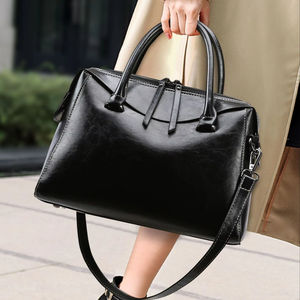 Sac fourre-tout décontracté de luxe pour femme LEMON KOKO en cuir PU avec fermeture éclair, imperméable, grande capacité, design tendance - Product Image 1