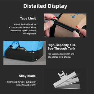 Dispensadores de Cinta de Papel Engomado Kraft Mejorados, Dispensador de Cinta Activada por Agua con Corte Automático - Product Image 4