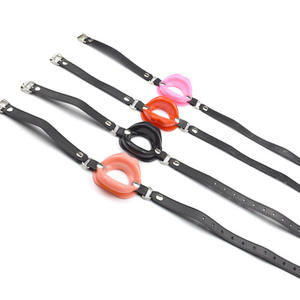 Heap Price-mordaza de goma con forma de labios abiertos para mujer, Juguetes sexuales sexys con bondage <span class=keywords><strong>BDSM</strong></span> - Product Image 6