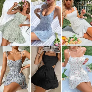 Mix Dresses thời trang giảm giá của phụ nữ quần áo giải phóng mặt bằng bán buôn sử dụng cổ quần áo