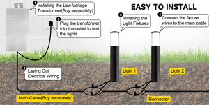 Rắn nhôm điện áp thấp không thấm nước IP65 trang trí cảnh quan Pathway Vườn cỏ LED bollard ánh sáng ngoài trời - Product Image 6