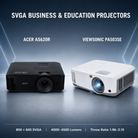 Projecteur 4000 Lumens ACER AS620r ViewSonic PA503SE DLP Vidéoprojecteur 800*600 pour Affaires, Éducation, Présentations