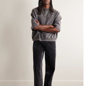 T-shirt pour homme, nouveau design, été, qualité de luxe, 100% coton, tricoté, surdimensionné, lavé, écologique, respirant - Product Image 6