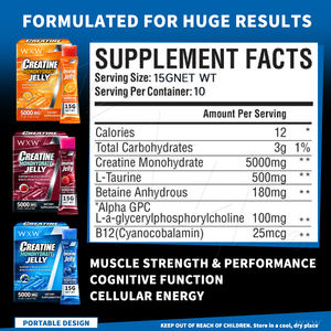 Gomitas de Creatina Monohidrato de 5000 mg, Aumentan la Fuerza Muscular, Mejoran la Potencia, Apoyan los Entrenamientos Intensos para Atletas - Product Image 2